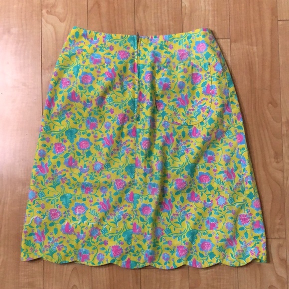 Vintage 60s or 70s Lilly Pulitzer skirt with scalloped details - Picture 3 of 10